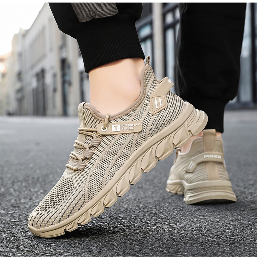 🇻🇳Giày Sneaker Nam Thoải Mái Chạy Bộ Tăng Chiều Cao Thoáng Khí Thiết Kế Đơn Giản