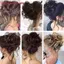 ZK Kẹp Tóc Scrunchie Xoăn Chignon Co Dãn Phù Hợp Nhiều Kiểu Tóc