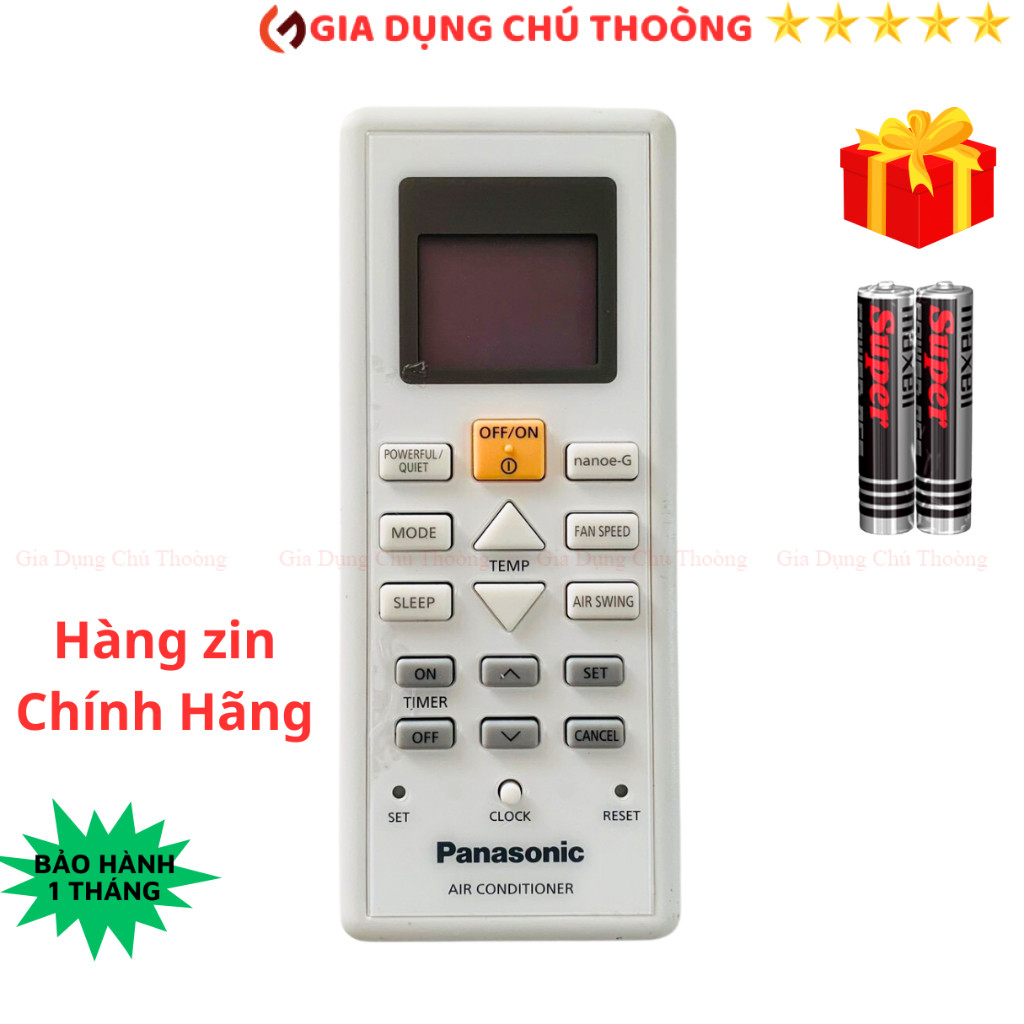 Điều khiển điều hòa Panasonic Mã 02 Hàng zin, remote máy lạnh