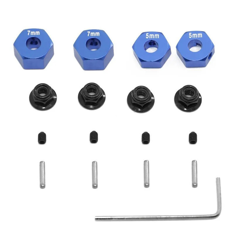 Kim Loại Lục Giác Bánh Xe Trung Tâm Chân Và M4 Mặt bích Khóa Hạt Bộ Cho Trxs Slash 2WD 1 / 10 Nâng Cấp Phần Thay Thế 1654 3654