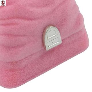 Hộp đựng trang sức nhung Hộp đựng di động cho nhẫn Bông tai Dây chuyền có tay cầm