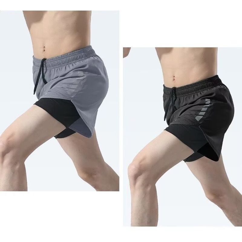 Quần short chạy bộ nam có túi đựng điện thoại, chất liệu thấm hút mồ hôi tốt