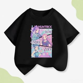 Áo thun ngắn tay kiểu Mỹ dành cho bé gái, in hình nhân vật truyện tranh K-pop Witcher Girls, thoải mái khi mặc.