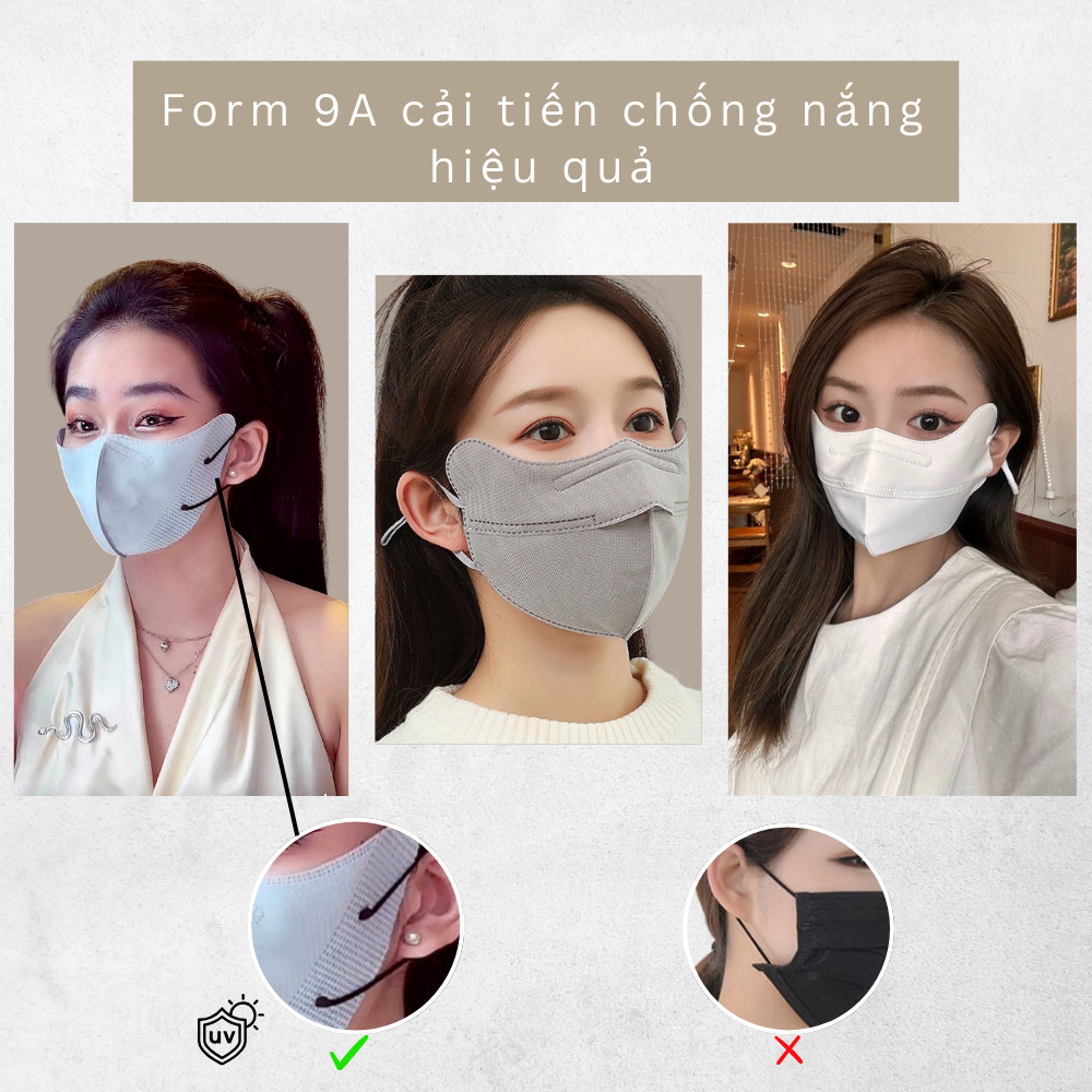 UNICARE Combo 200 cái Khẩu trang 9A UniMask chính hãng cao cấp, 5 lớp dày dặn che kín mặt, chống tia UV