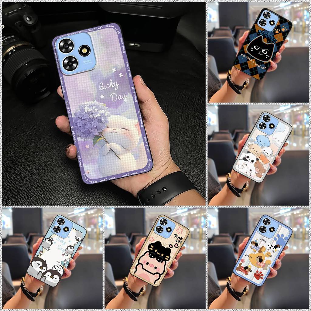 Ốp Điện Thoại Hoạt Hình Bền Đẹp Cho ZTE Blade A73 4G / V50 Smart / V50 Design 4G / Axon50Lite Silicone TPU Chống Va Đập Ốp Lưng Dễ Thương Bọc Toàn Bộ Chống Thấm Nước Chống Bụi Thiết Kế Thời Trang Động Vật