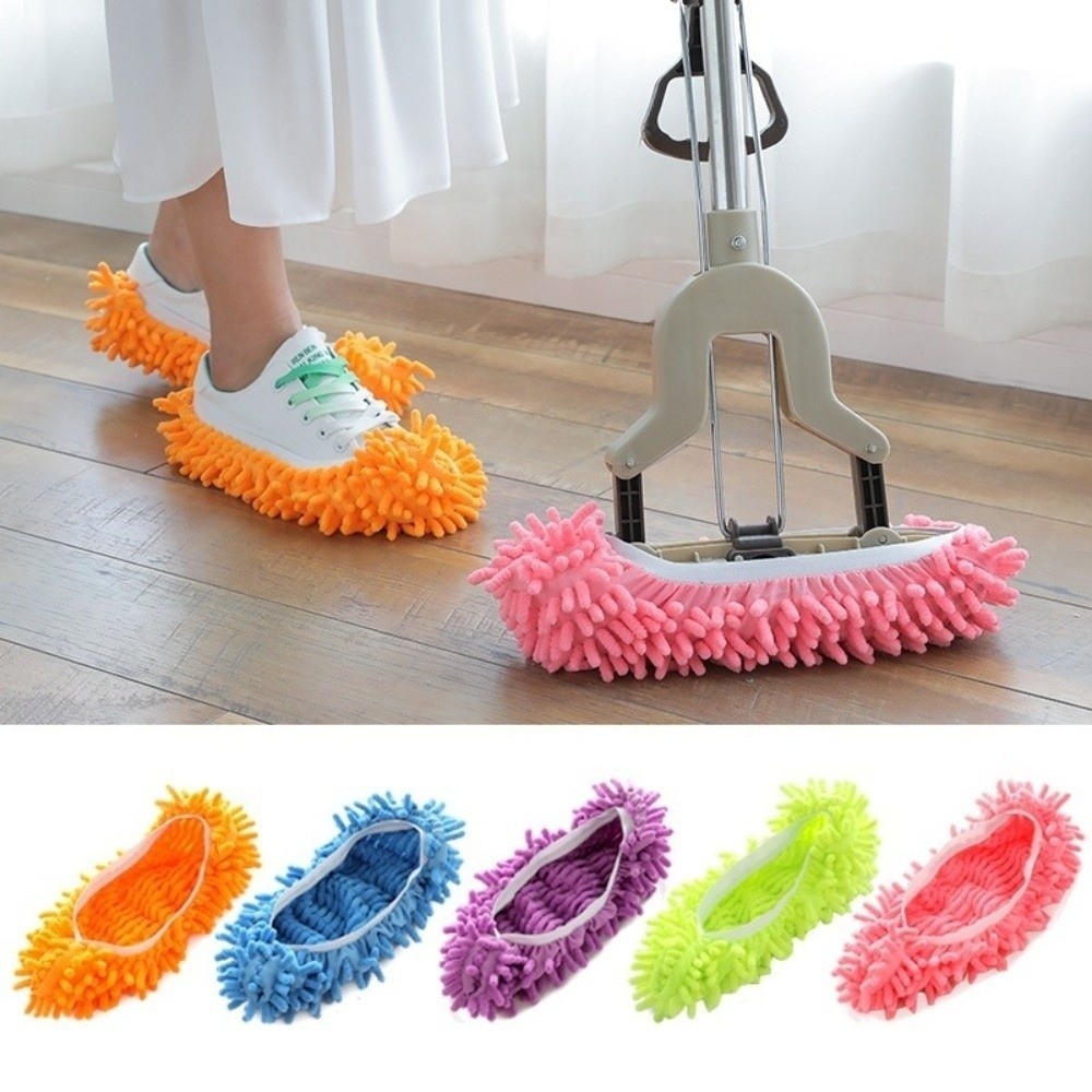 SNUGHOUSE 1 Dép lau nhà bằng sợi nhỏ, Dép lau nhà có thể tháo rời gia dụng, Vải lau sàn nhà bằng sợi nhỏ có thể tái sử dụng đa chức năng