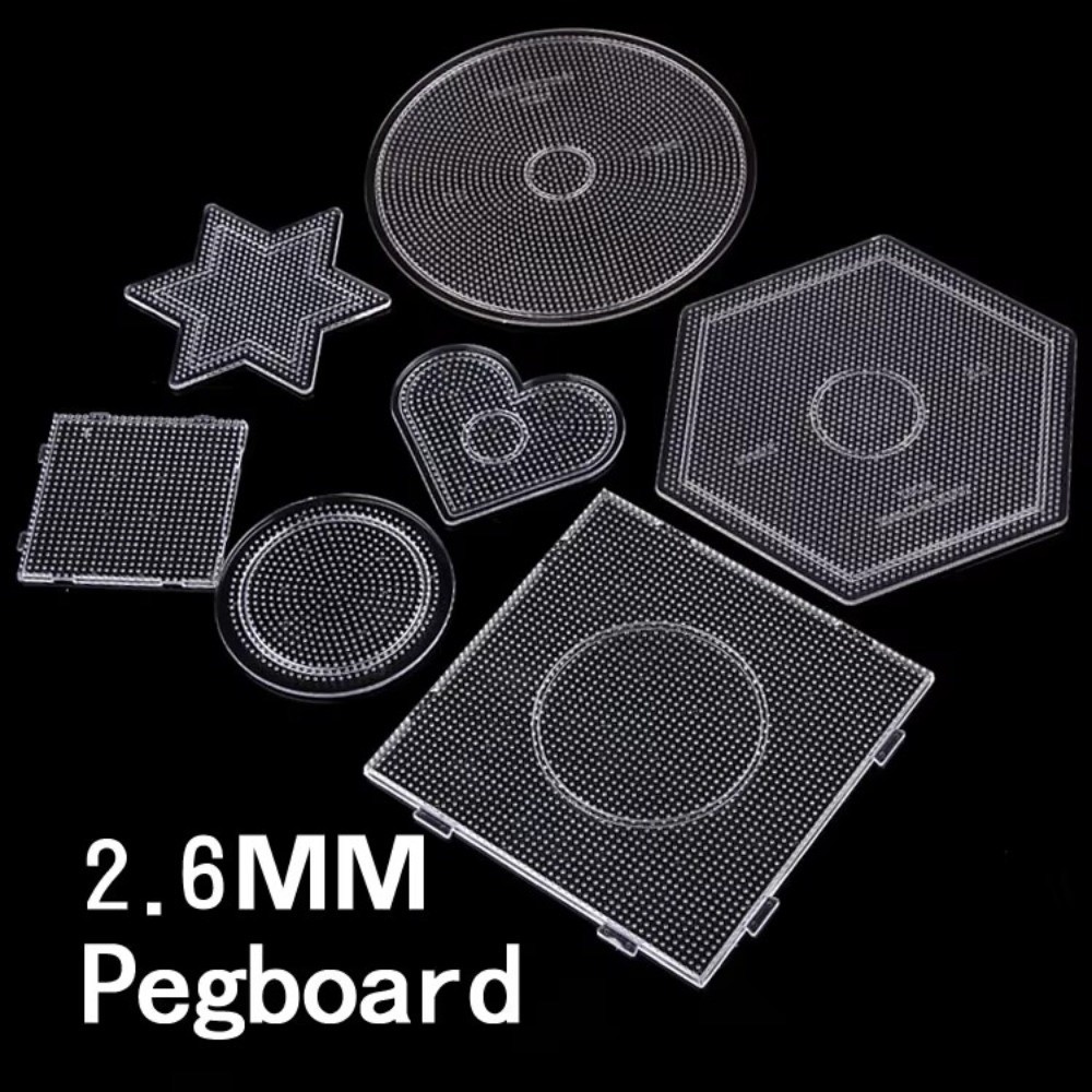 Bản mẫu hạt BORAGETE Perler, DIY Make Puzzle Hama Beads Tool 2.6mm Bean Board, Đồ thủ công sáng tạo Trang trí đồ trang trí chất lượng cao Tấm bảng xếp hình giáo dục DIY chịu nhiệt chất lượng cao