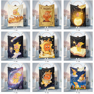 Chăn Flannel in hình một mặt Twinkle Twinkle, Chăn điều hòa gia đình mỏng, Món quà thiết thực cho bạn bè.