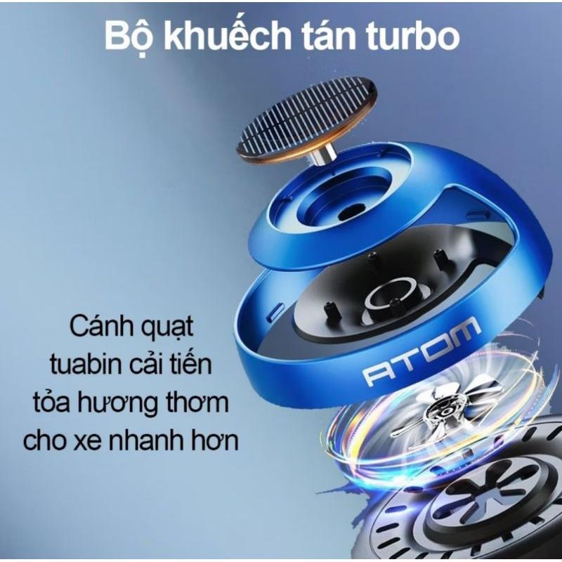 Nước Hoa Để Xe Ô Tô Thơm Lâu, Khử Mùi Hôi - Atom Cao Cấp, Dùng Năng Lượng Mặt Trời