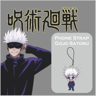 Phone Strap HP Anime Gojo Satoru Jujutsu Kaisen Acrylic Tebal Banyak Warna Gantungan HP ANIME GOJO SATORU JUJUTSU KAISEN