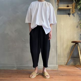 Miyake Quần Nam Mùa Hè Mắt Cá Mỏng, Co Dãn, Phong Cách Hàn Quốc