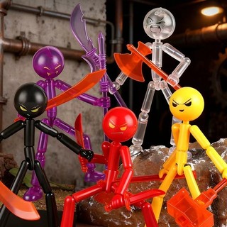 Joint People Runaway Stickman Lắp ráp di chuyển nhiều loại khối xây dựng sáng tạo Người bán buôn búp bê