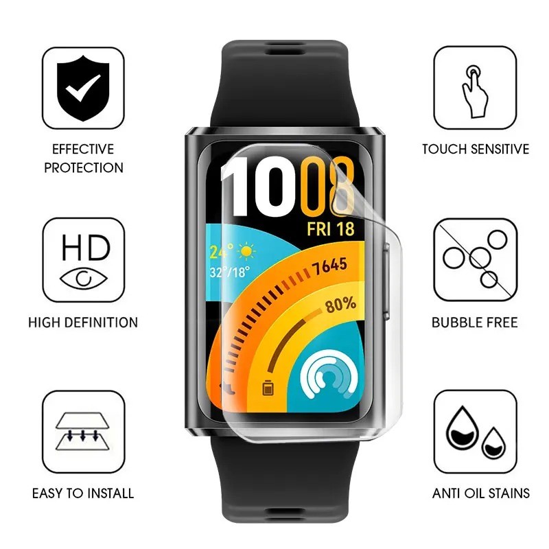 1 Bộ Phim Hydrogel Cho Huawei Band 11 Pro 10 9 8 7 HD Bảo Vệ Màn Hình Cho Huawei Band 11 Series Phim Bảo Vệ Đồng Hồ