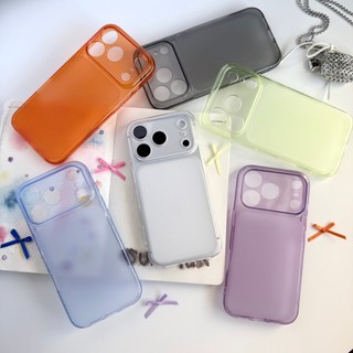 Sang Trọng Lập Tức Biến 17 Cửa Sổ Lớn Ốp Lưng Điện Thoại iPhone 17 16 15 14 13 Pro Max Matte Clear Slim Soft TPU Màu Trơn