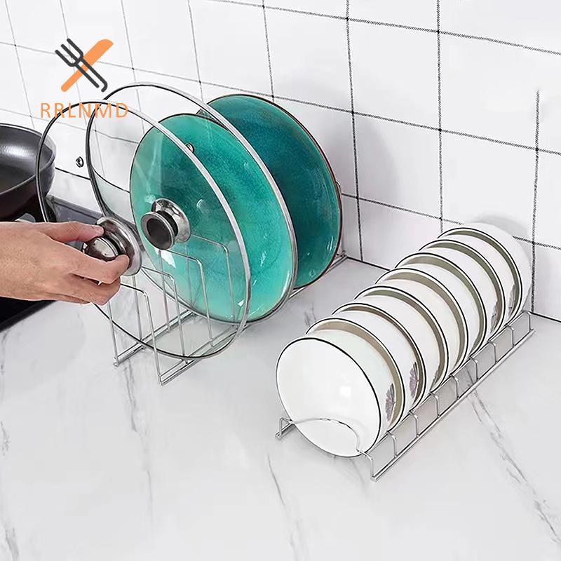 RRLNMD Đĩa Inox Thoát Ra Bếp Nắp Nồi Đĩa Bảo Quản Ras Kệ Đa Năng Bát Sấy Giá Đỡ Nhà Bếp Sắp Xếp MỚI