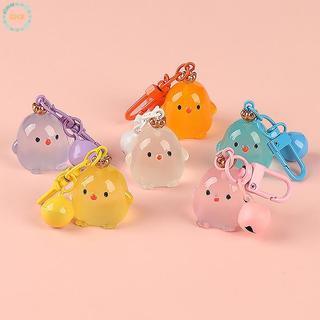 Mới Sáng Tạo Nhựa Dạ Quang Vương Miện Gà Búp Bê Xe Móc Khóa Túi Sách Mặt Dây Chuyền Phụ Kiện Gà Quà Tặng Tốt