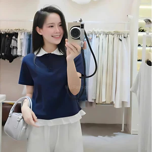 Áo thun Polo cổ sen phối viền bèo trẻ trung, năng động, phong cách size 35-60kg Thời Trang Nữ M15213