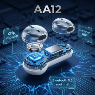 Tai Nghe không dây TWS AA2 Bluetooth V5.3 Âm Thanh HIFI, Thiết Kế Nhỏ Gọn, Kết Nối Ổn Định Từ 15-25m