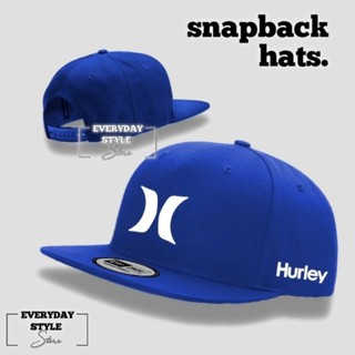 HURLEY Có Thể Điều Chỉnh Snapback Mũ Bóng Chày Mềm Cao Cấp Cotton Trưởng Thành Hip Hop Lướt Ván Trượt Phong Cách Mũ Thường Ngày Cho Nam Nữ Mũ Vành PhẳngReady Stock 0510