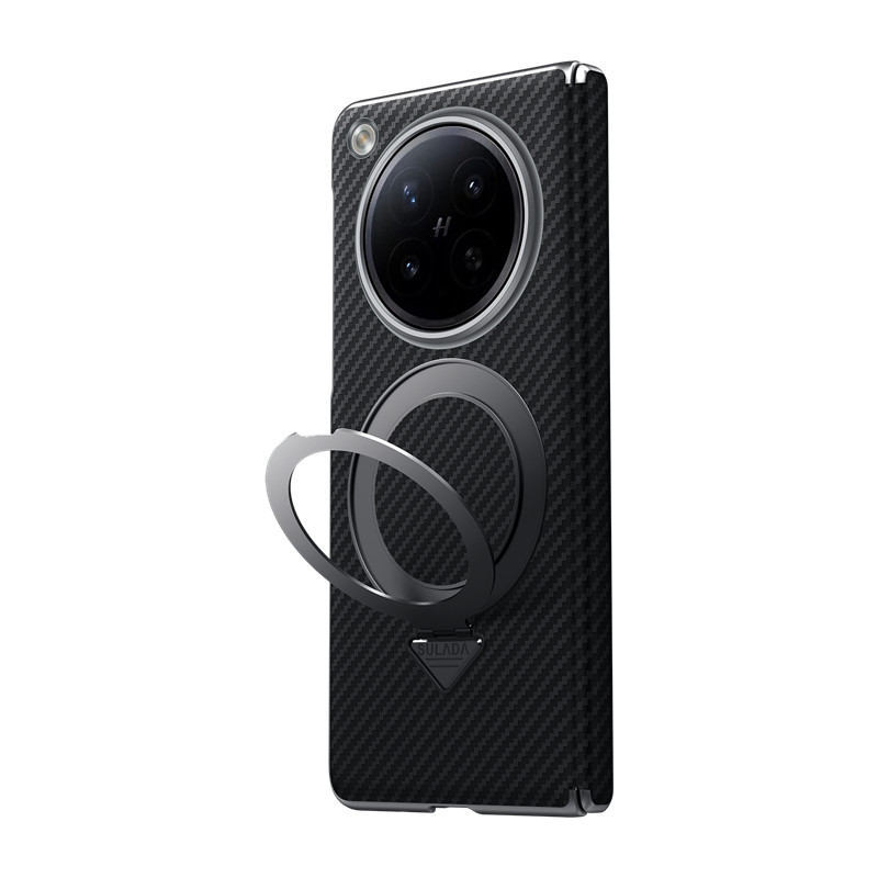 Dành cho OPPO Find N6 N5 Vỏ từ tính doanh nghiệp Vỏ bọc da họa tiết Kevlar Vỏ chống vân tay cho Oppo Find N6 Vỏ chống sốc
