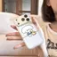 Chú Cún Trắng Đẩy Xe Cho Bé Dùng Cho 16 Ốp Lưng Iphone 17 Air Không Gian 14/13/11 Pro