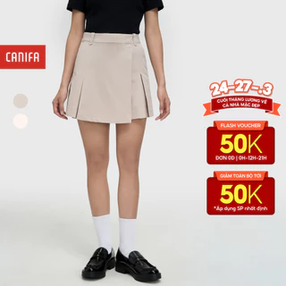 Quần giả váy nữ CANIFA dáng ngắn xếp ly hai bên 6BS25S012