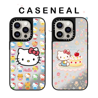 CASENEAL Graffiti Màu Kitty Gương Chất Lượng Cao Ốp Lưng Điện Thoại Thích Hợp Cho iPhone 17ProMax 17pro 17 air 16promax 16 15promax 15 14promax 13 13promax Ốp Lưng Cứng Chống Rơi Thời Trang