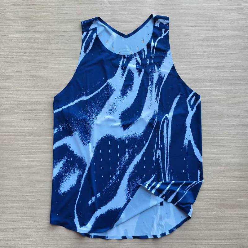 [Hot] Chromosome Marathon Top Diamond League Glue-Pressed Track and Field Vest Men's Running Quick-Drying Wind Tunnel Breathable GFaw