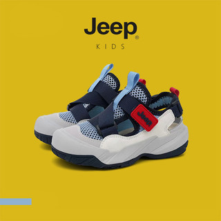 JEEP Giày Trẻ Em Baotou Giày Sandal Velcro Thoáng Khí Bé Trai Bé Gái Mùa Hè Ngoài Trời Giày Đi Biển Thượng Nguồn