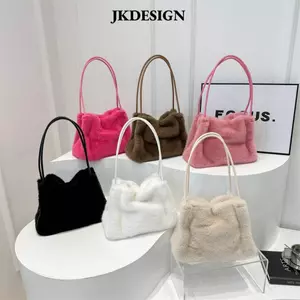 Túi đeo vai thông thường JKDESIGN, Túi đeo vai sang trọng trọng nhẹ màu trơn, Túi xách dung tích lớn