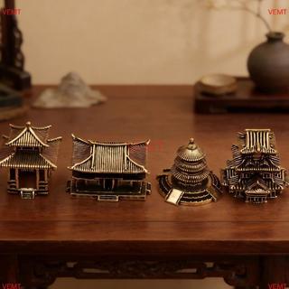 [VG] Đồng thau Trung Quốc Xây dựng thị trấn cổ Các bức tượng nhỏ Kiến trúc lịch sử Trang trí nội thất Để bàn sưu tập Quà tặng cao cấp cho tân gia MỚI