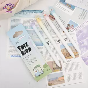 HFTOY 4 Mực 0.5mm Bút Gel Chim Xoay Dễ Thương Mịn Và Qui-Dry Vui Nhộn Bút Giảm Căng Thẳng Cho Trường Học & Văn Phòng Quà Tặng ~