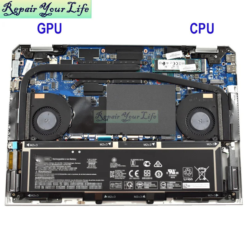 Máy Tính Làm Mát CPU GPU Quạt Cho HP Elitebook 1050 G1 HSN-Q11C L30938-001 Notebook PC Tản Nhiệt NS85C00-17L24 BAPA0807R5H