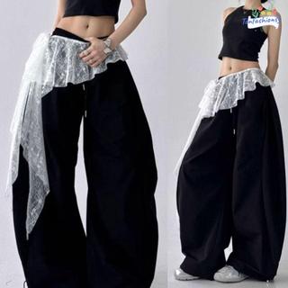 Váy mini ruffles ren Itrumpet, ren nhìn xuyên qua không đều, thiết kế dây buộc với chi tiết bông tai kẹp cao cấp