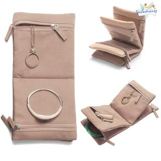 Bộ sắp xếp trang sức ITRUMPET, Nhung có khóa kéo Sách lưu trữ trang sức, Thiết kế sách mềm chất lượng cao Túi lưu trữ có thể gập lại cho nhẫn / Vòng cổ / Bông tai