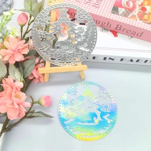 Cắt Chết Trong Rừng Tròn Kim Loại Thép Carbon Cắt Khuôn Thêu Sò Dập Nổi Khắc Bản Mẫu DIY Album Ảnh Thiệp Chúc Mừng Cắt Chết Giấy Thủ Công Dụng Cụ
