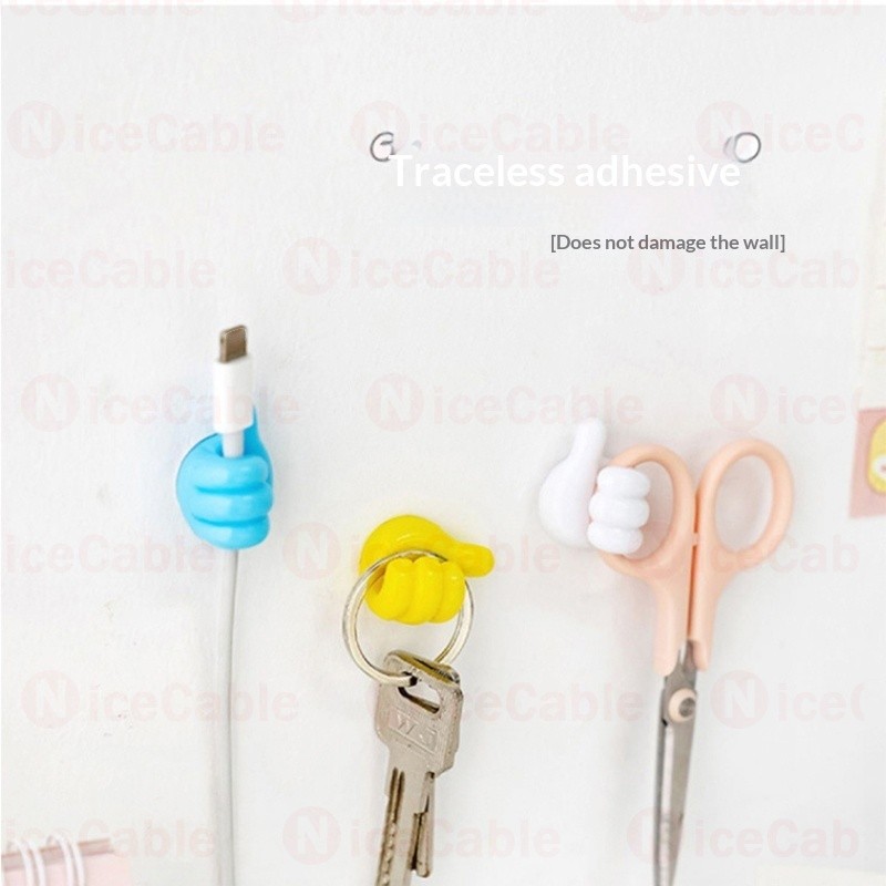 Bộ sắp xếp cáp hình ngón tay cái Máy tính để bàn Dây quản lý Giá đỡ dây lưu trữ cho tai nghe Cuộn dây chuột