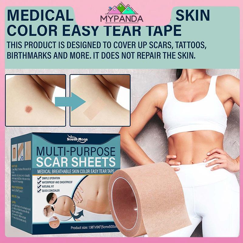 MYPANDA 1 Cuộn Màu Da Che Khuyết Điểm Hình Xăm Stiers Che Khuyết Điểm Hình Xăm Burn Scar Birthmark Miếng Dán Vô Hình Băng Chống Thấm Nước.