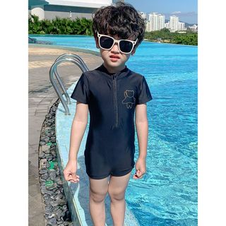 Đồ bơi liền thân cho bé trai - áo bơi ngắn tay nhanh khô họa tiết cánh thiên thần phong cách Hàn