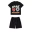 Bộ đồ hai mảnh gồm quần short và áo thun thể thao, in hình hoạt hình