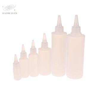 [hatheaven] Chai nhỏ giọt bóp nhựa rỗng 10-1000ML có nắp vặn Mắt bán trong suốt Mực lỏng Sơn dầu Hộp đựng sắc tố Đẹp