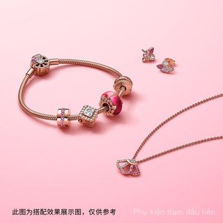 S925 Outlet Bông tai hoa hồng vàng hồng kiểu quạt nữ 2025
