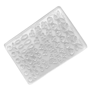 Treeling Thân Thiện Với Người Dùng Dễ Dàng Làm Sạch Khuôn Silicon Mỏng 3D Lá Bướm Móng Tay Nghệ Thuật