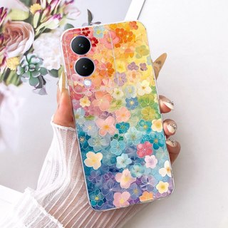 Dành Cho Vivo Y17s V2310 Mới Thanh Lịch Họa Tiết Mèo Họa Tiết Vỏ Vivo Y17S Y 17S 4G Silicon Mềm TPU Vỏ Điện Thoại