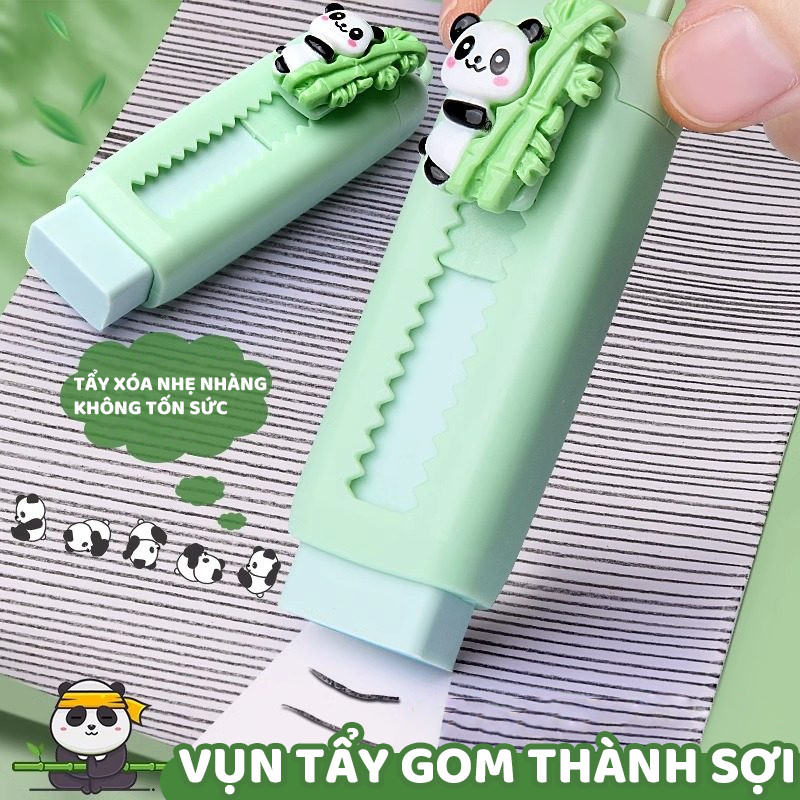 Cục tẩy chì dạng kéo khổ lớn hình gấu trúc dễ thương, Gôm tẩy viết sạch nhanh không để vụn cho học sinh