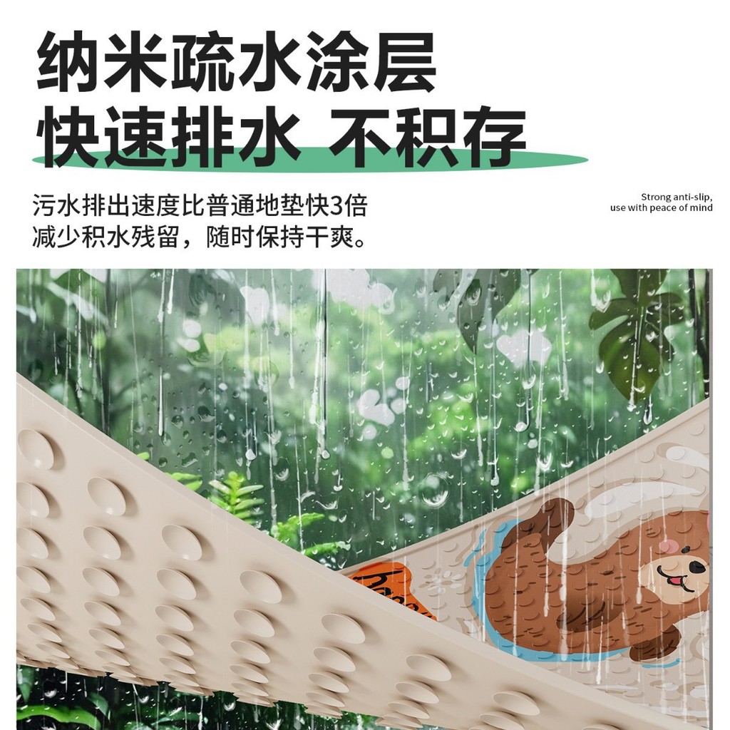 [Sẵn Hàng] Thảm Nhà Tắm Chống Trượt Giác Hút Cho Bé | Thảm Lót Sàn Nhà Vệ Sinh Thoát Nước Nhanh Hoạt Hình