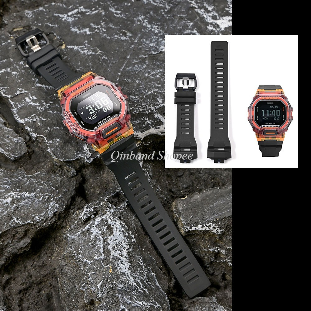 Dây đeo đồng hồ cao su màu đen cho dây đeo đồng hồ Casio G-SQUAD GBD-200-1 / 2 / 9 GBD-200RD Dây đeo đồng hồ silicon bằng nhựa thay thế vòng tay cho nam nữ sinh viên