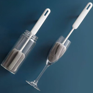 Bàn chải cốc xốp cầm tay dài dễ lau chùi / bàn chải làm sạch nhà bếp / bàn chải cốc xốp để loại bỏ vết bẩn trà, bàn chải bình sữa cho bé cha512