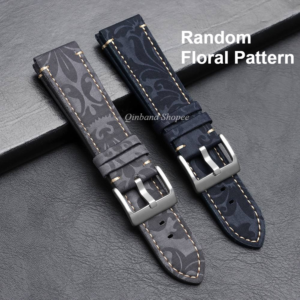 Cổ Điển In Hoa Nylon Da Dây Đeo Đồng Hồ Họa Tiết Hoa Vải Dây Đeo Đồng Hồ 20 Mm 22 Mm Dây Đeo Đồng Hồ Cho SEIKO Diver Cho Nam Nữ Đồng Hồ Vòng Tay Màu Đỏ