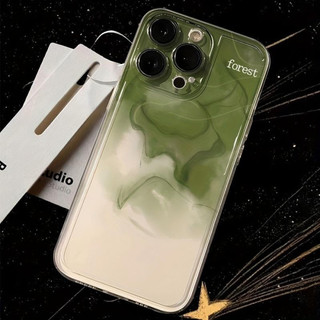 Ốp bảo vệ màu xanh lá cây matcha tươi tương thích với iPhone17 / 16plus / 15 Pro / 14 / 13 / 12 / 11Pro max / xs max chống rơi 7 / 8Plus / xr / x / xs